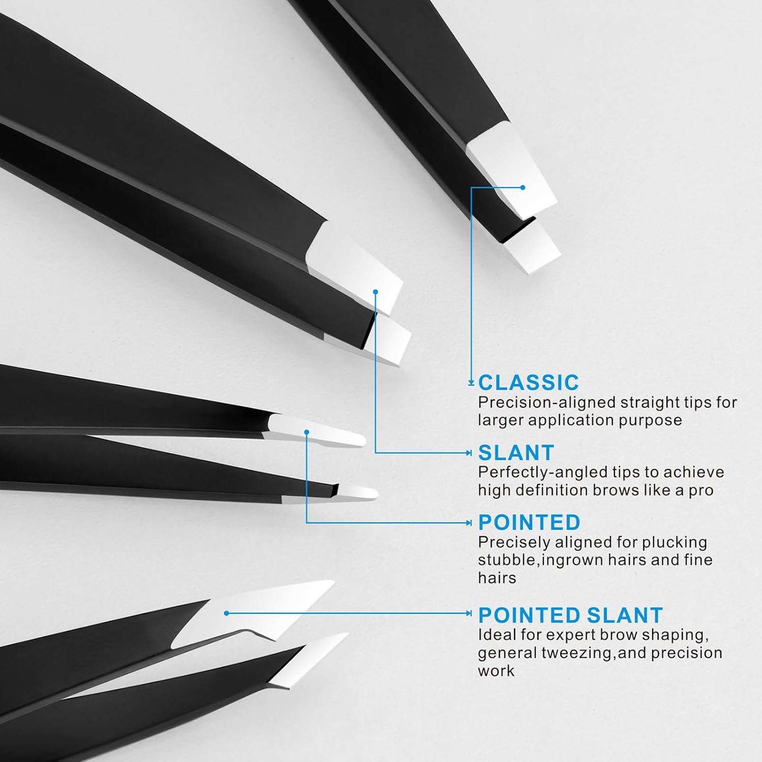 Precision Beauty Tweezers Set